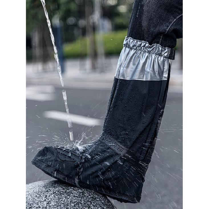 SULAITE Motorcycle Rain Boots Waterproof Shoe Cover Reflective Cycling Shoe Protection Reusable Motorcyclist Protective Gear