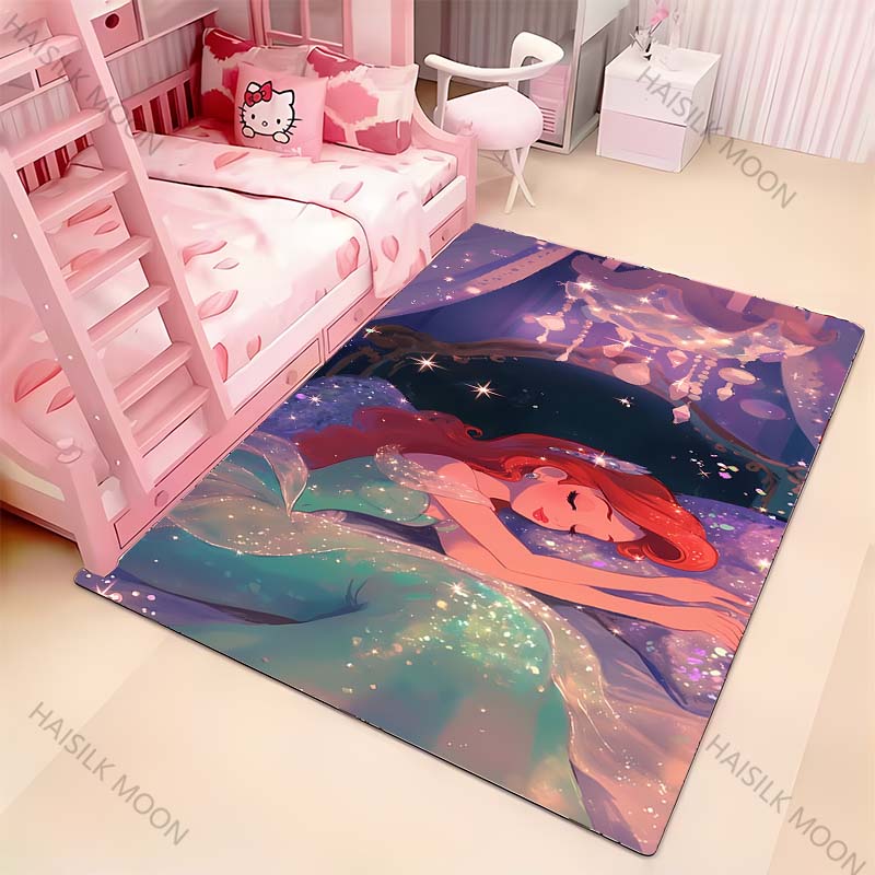 Disney Sleeping Beauty Princess Series Printed Carpet Rugs for Living Rooms Bedrooms Decorative Mat Kids Play Rugs Luxury Gift