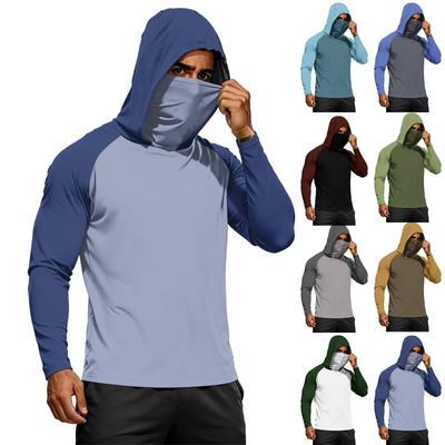 Camiseta de Manga Larga de Secado Rápido para Hombre de Verano Ropa Solar Pesca Fitness Deportes Hded Manga Larga Tp