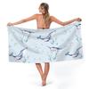 Tropical Hibiscus Flower Printed Beach Towel Quick Dry Polyester Bath Towel Pink Floral Sand Free Pool Towel for Summer Vacation