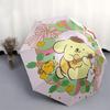 1pc Christmas Pompompurin Automatic Folding Umbrella - Portable 3-Fold Design with 8-Rib Iron Frame, Perfect Holiday Gift for Fans, Travelers, Everyda