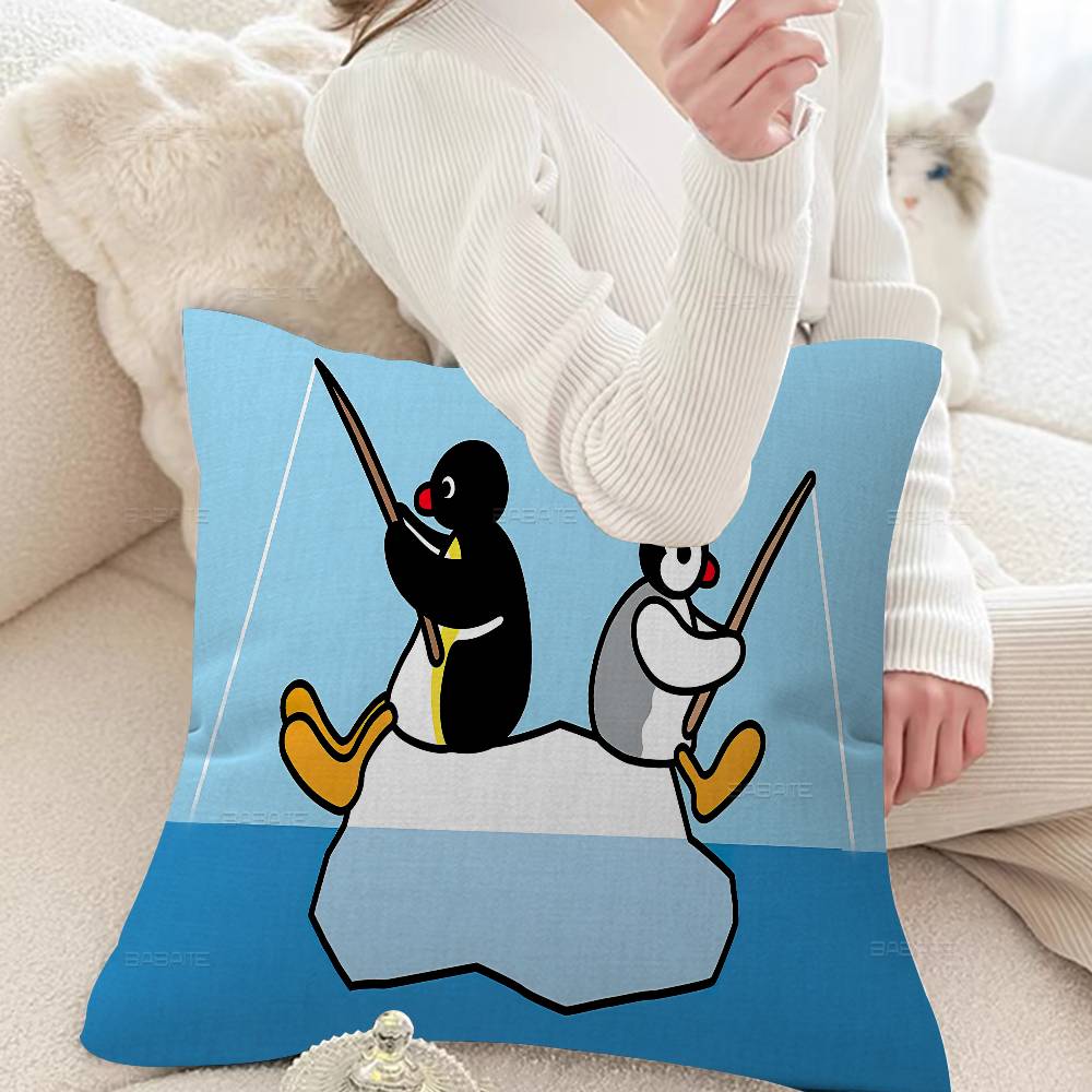 Funny P-PinguS Cute Cartoon Pillowcase toon Gift Cushion Cover Bedroom Home Sofa Chair Seat Decor pillow case