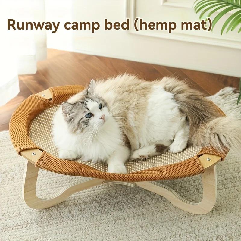 Gel-Infused Removable Mat for Cats & Dogs, Breathable Elevated Hammock Design Stays 15°C Cooler