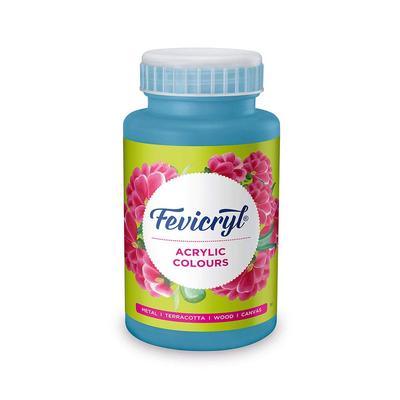 Fevicryl Acrylic Colour Sky Blue 500ml Art Craft Paint for Canvas Wood Leather Metal DIY Projects Artists School Use