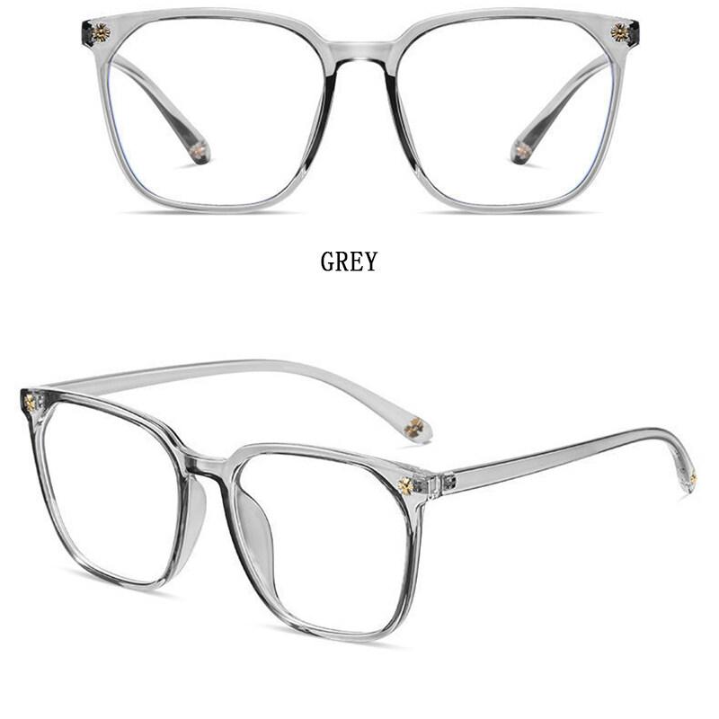 Trendy Women's Eyes Anti-Blue Light Myopia Glasses Black Fashion Flat Glasses Men's Eyes