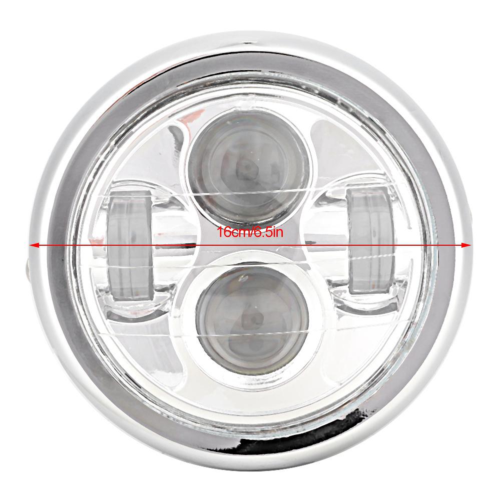 Universal Vintage Round Motorcycle LED Headlight Lamp Modification Accessory (Electroplating)