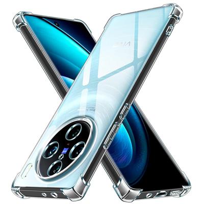 Stoßfestes TPU-Gehäuse mit vier Ecken für VIVO X100 Pro X90 Pro + Plus Schutzhülle Klar Capa Fundas Coque
