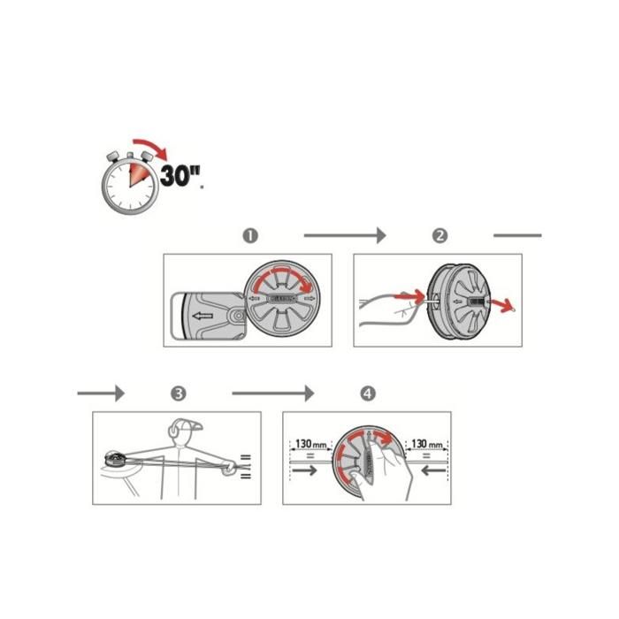 Tête Débrousailleuse Tête Lightining Load Oregon 559059 Tap & Go Compatible Avec 90 % Des Débroussailleuses Installation Aisée : Pas