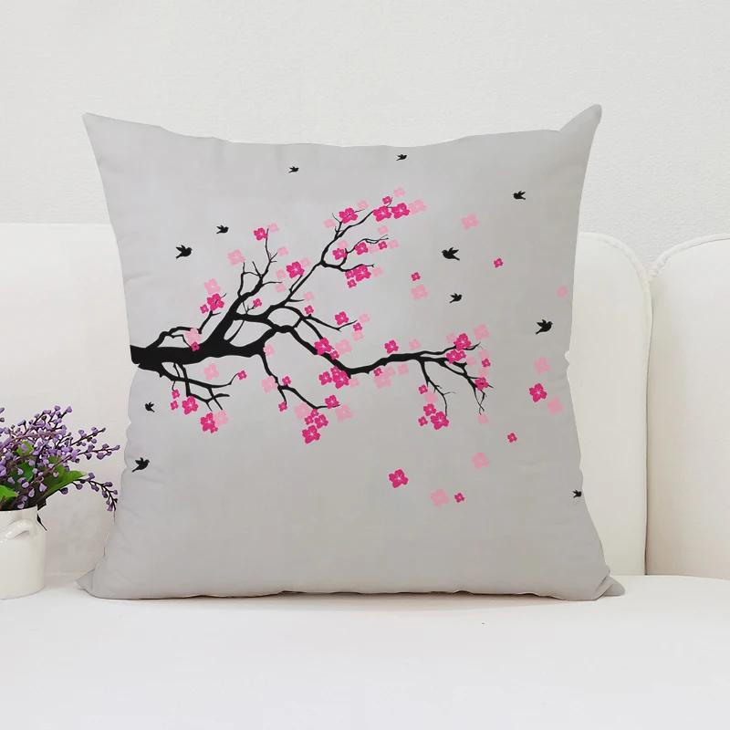 Japanische Kirschblüten Kissenbezüge für Kissen 45x45 Kissenbezug für Kissen Heimdekoration 45x45 Kissenbezüge Kissenbezug