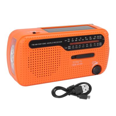 Rádio s ručním pohonem AM FM SW1 SW2 Solární nouzové počasí rádio s LED svítilnou pro venkovní použití