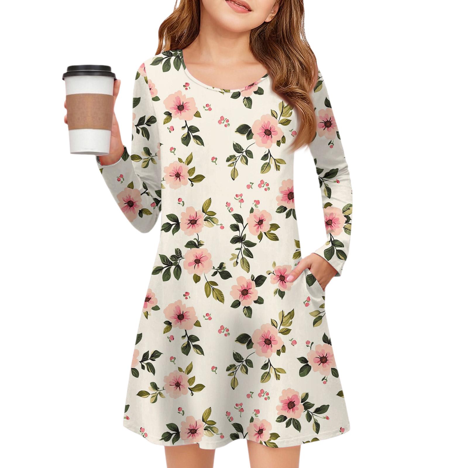 

Платье с длинным рукавом для девочек - Платье с цветными карманами 120 жёлтый