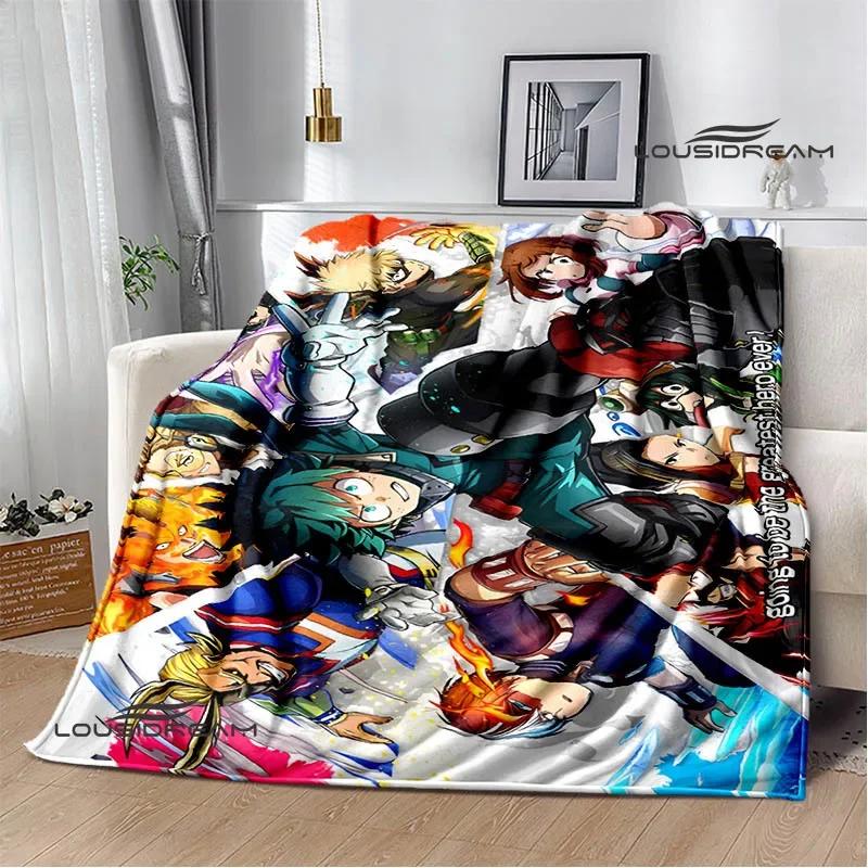 Decke mit Cartoon-Aufdruck „My Hero Academia“, warme Flanelldecken, weiche und bequeme Decke, Reisedecke für Zuhause, Geburtstagsgeschenk