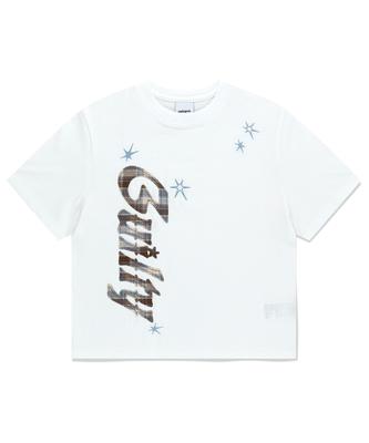 MAHAGRID Guilty Applique Tee White(Mg2Fmft516A)
