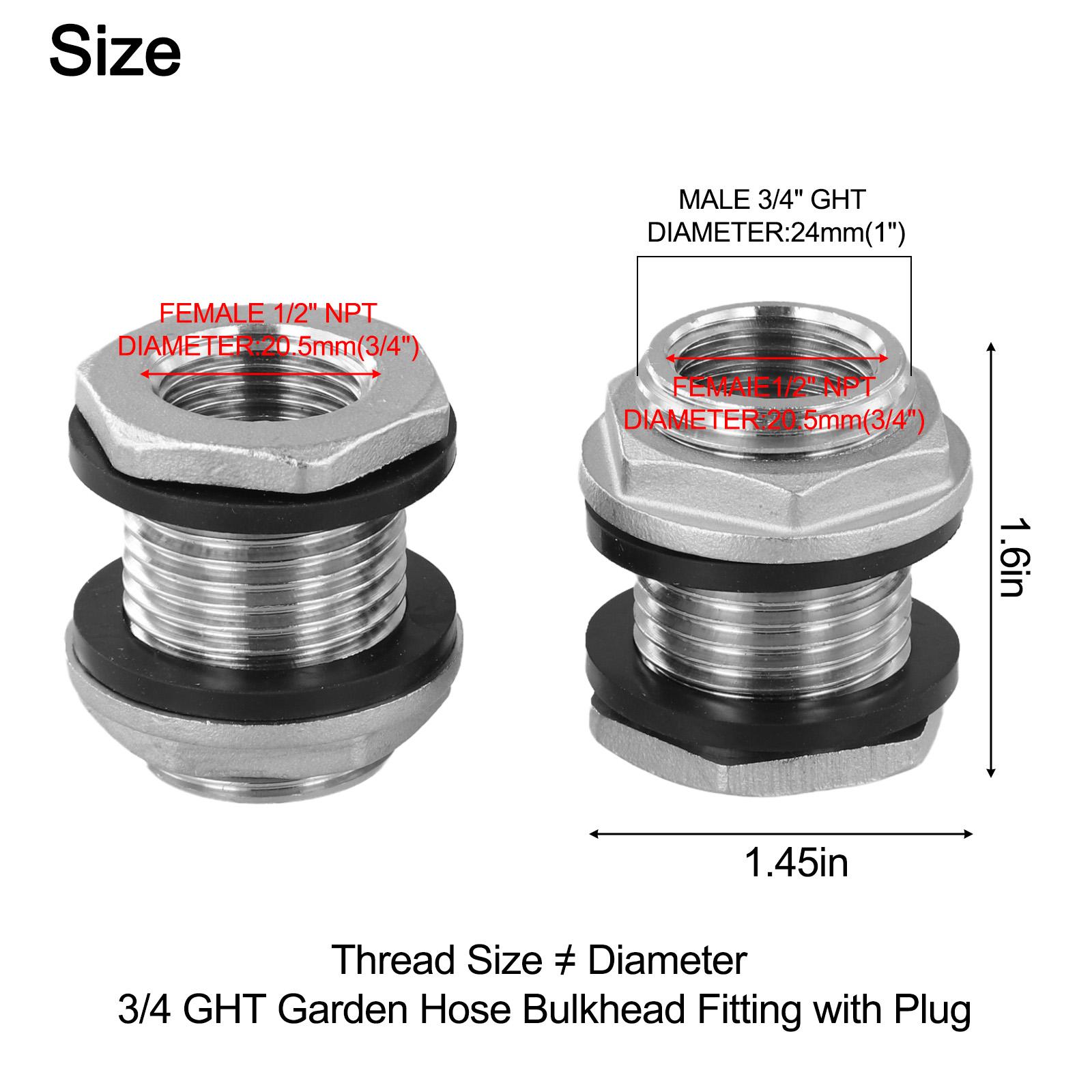 

Stainless Steel Bulkhead Fitting for Garden Hose Connection Leakproof Design with Rubber Gaskets for Secure Seal China Mainland
