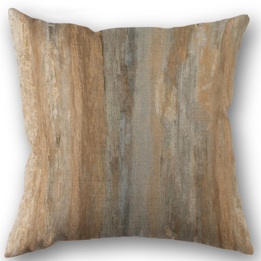 Wood Texture Pattern Pillowcase Wedding Decorative Linen Pillow Case For Home Pillow Cover 45X45(One Sides)