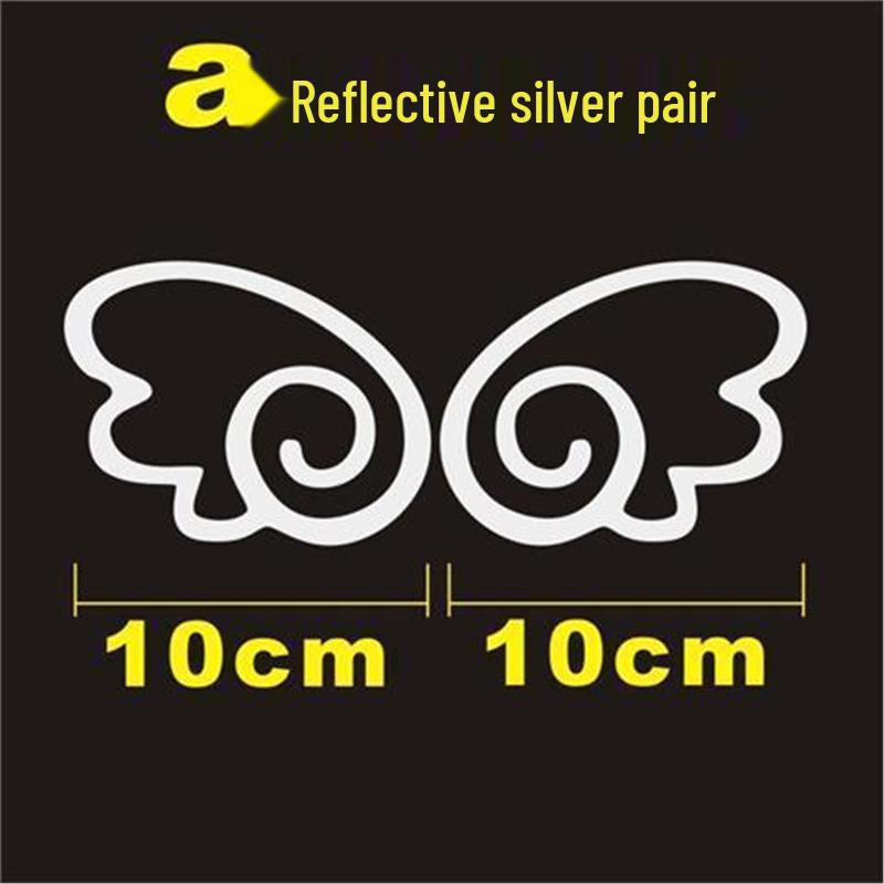

Cute Reflective Angel Wings Rearview Mirror & Tail Sticker for Cars and Motorcycles – Waterproof & Durable Standard