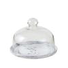 Homeglen 8-inch Gray Marble Cake Stand with Glass Dome