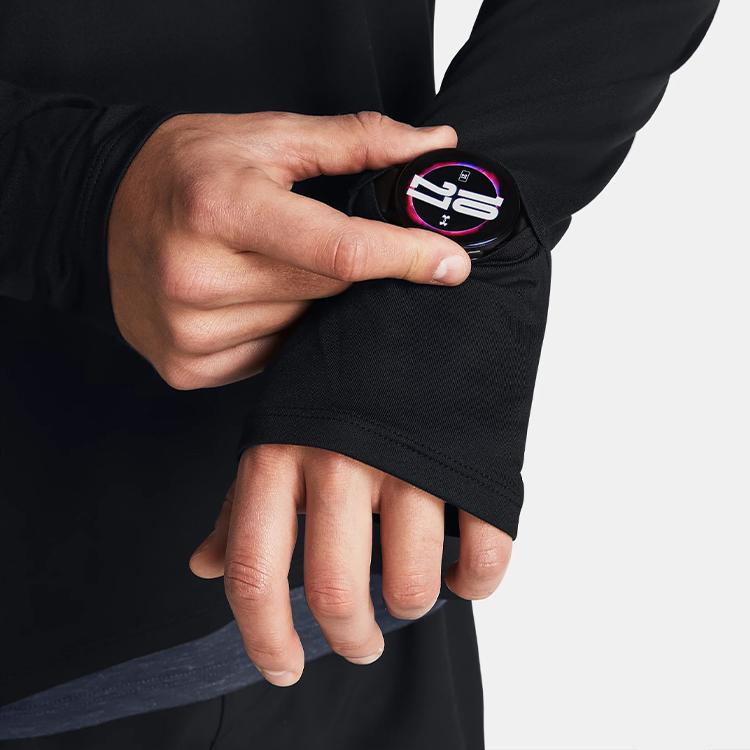 Under Armour Launch Trail Soft Comfortable Simple Versatile Long Sleeve T-Shirt Men Tops Black 1383244-002