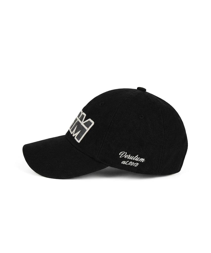 VERUTUM Vrm Applique Logo Pigment Ball Cap Black