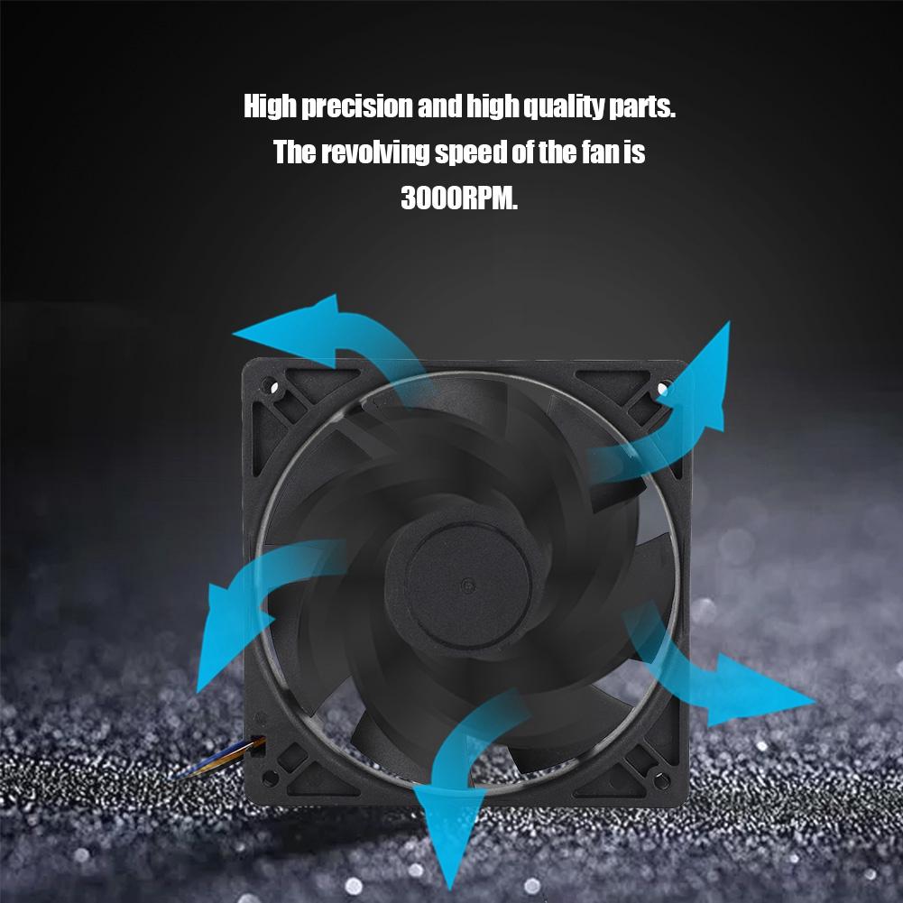 12V 0.8A 4Pin PWM Automatic Speed Control Plastic Blades Cooling Fan (SHLF1212PHE 15)