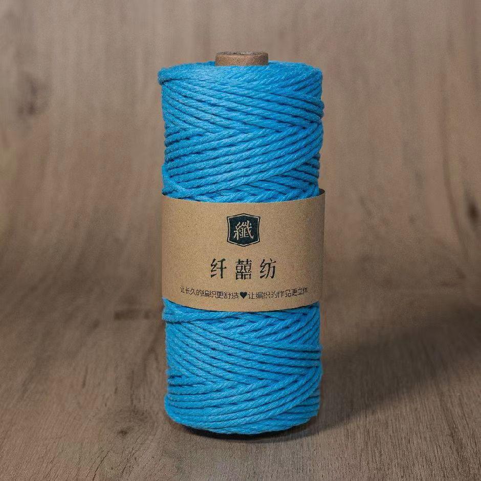 3Mm100M Colored Cotton Rope Thread Handmade Diy Bundled Woven Bag Wound Decorative Thread Tapestry Accessories Material