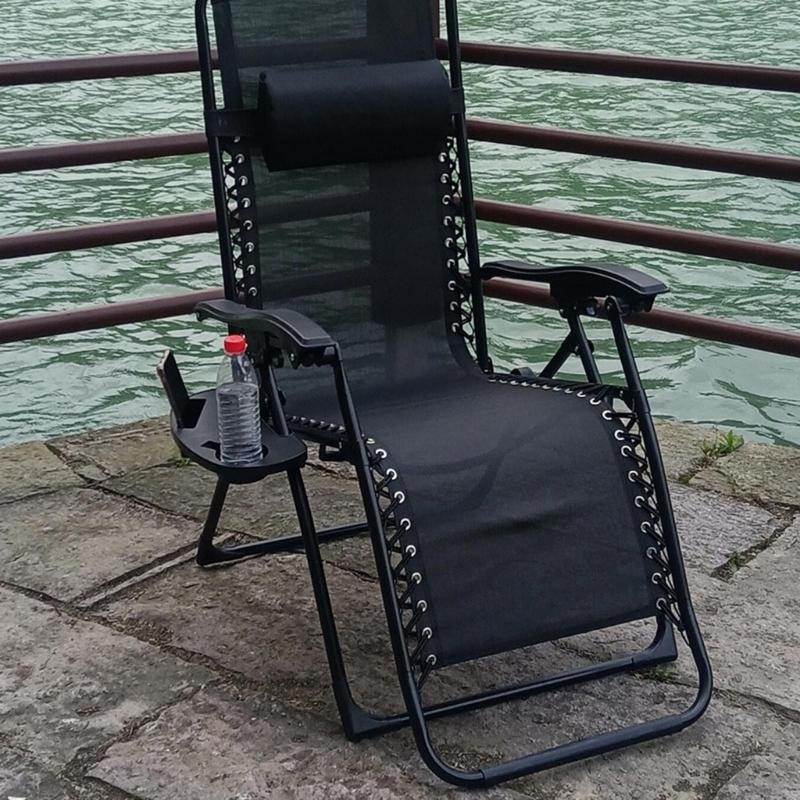 Clip On Sides Recliner Cup Table Tray Lounges Chair Cup Holder Tray with Mobile Phone Slot Cup Holder Slot & Snack Tray