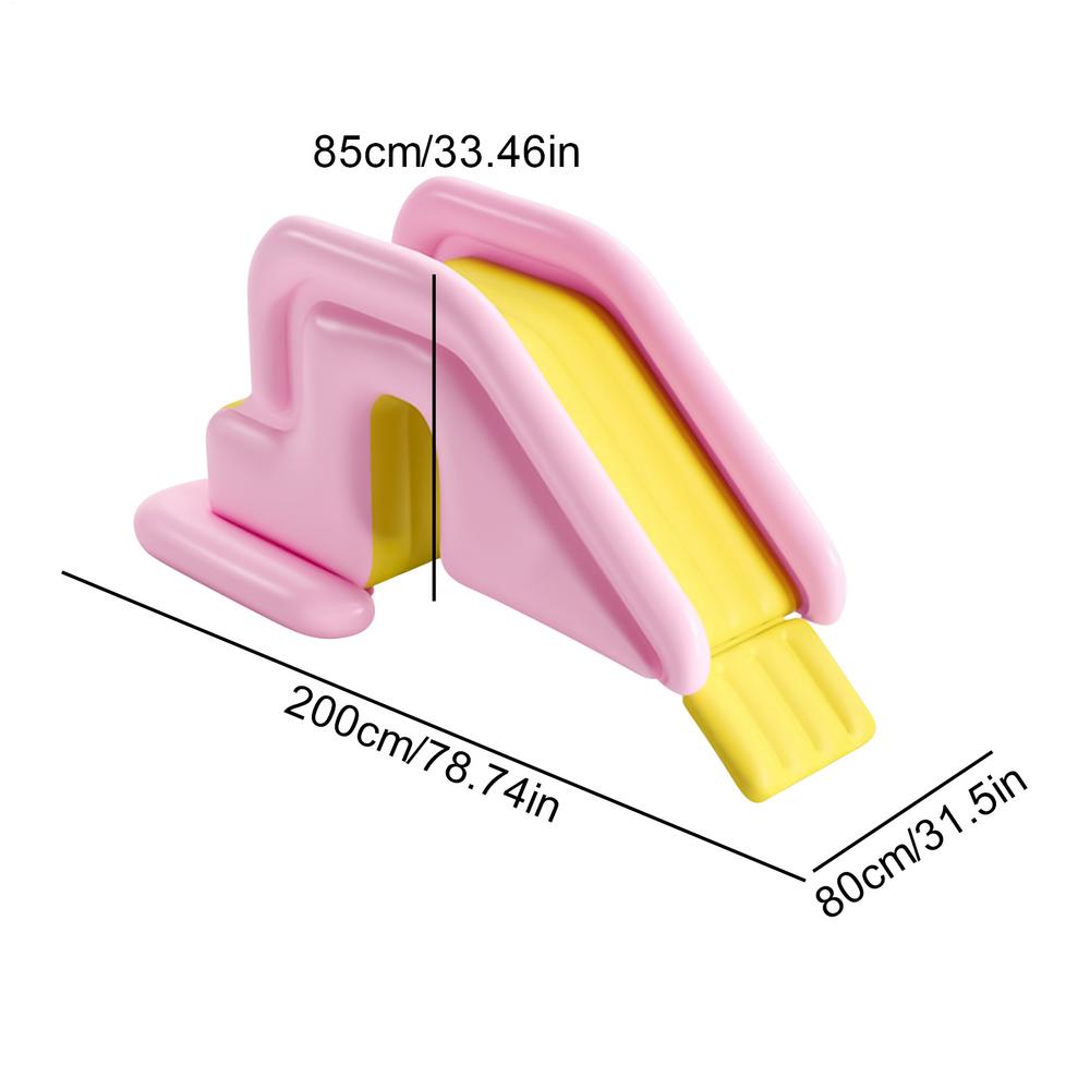 Inflatable Water Slide Swimming Pool Play Center with Built in Sprayers Fun Outdoor Anti-Tipping Water Park Slides Toy for Kids