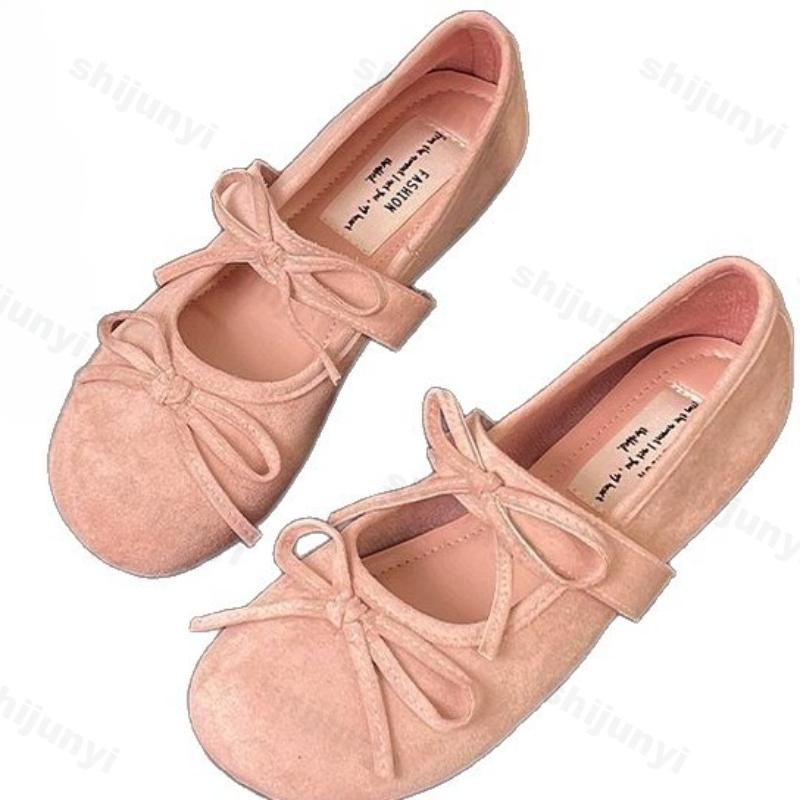 Fashion Vintage Women Fashion Single Shoes 2025 Summer Autumn Bow Knot Soft Sole Mary Jane Shoes Round Toe Lightweight Comfortable Flats