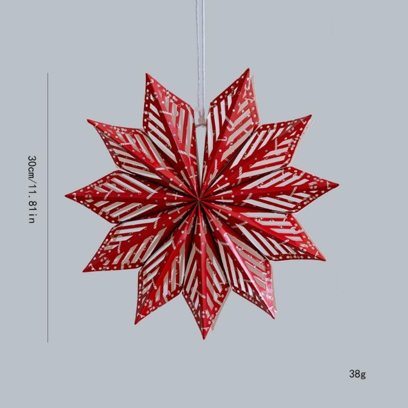 Schneeflocken-Ornament Knitterfestes Papierdesign Saisonale Feier Fensterdekoration Weihnachtsbaumschmuck