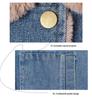 Denim Fleece-Lined Jacket for Girls - Autumn/Winter 2025 Korean Style