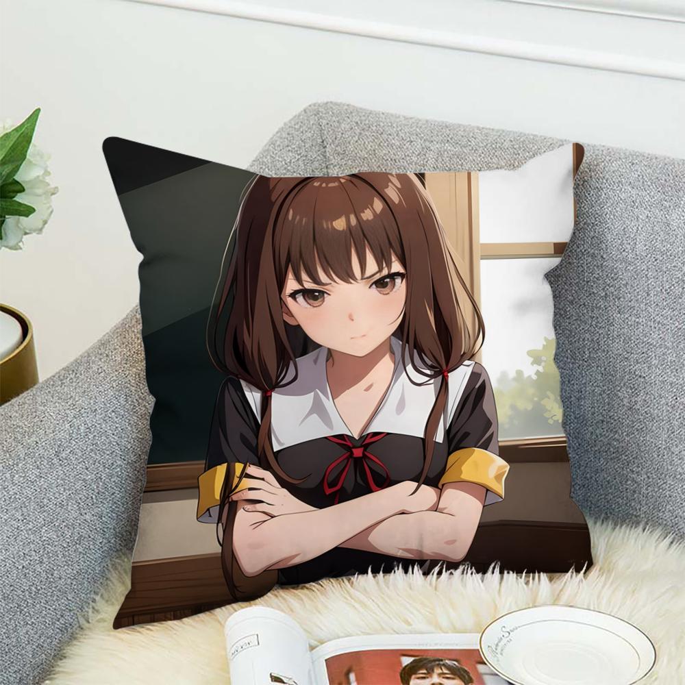 Fronha Kaguya Sama Love Is War Para Carro Sofá Decorativa Casa Estampa Dupla Face Pelúcia Quadrada Almofada de Lançamento Capa de Almofada