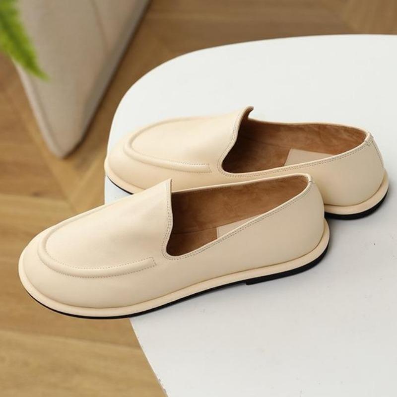 Fashion Size 35-40 Women Flats Loafers Soft Leather Low Heels Shoes 2025 Summer Casual Slip on Daily Office Lady Dress Shoes Zapatos