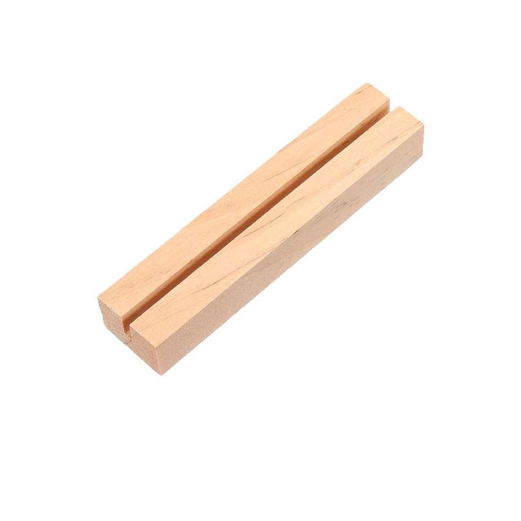 Wooden Double-Sided Desktop Blackboard Stand: Rewritable Table Card Display & Food Marker.