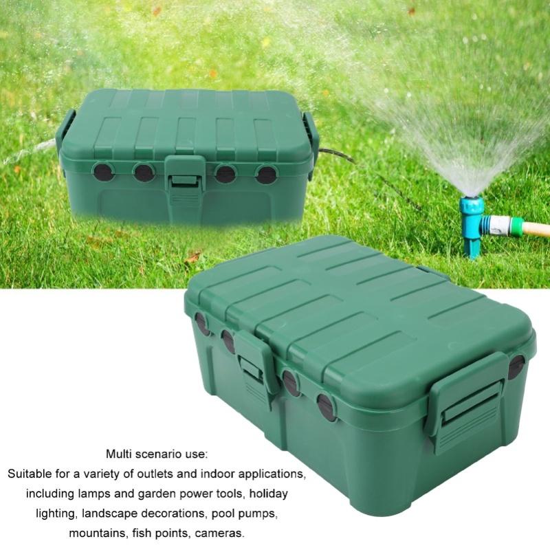 Puszka przyłączeniowa do kabli IP54 Wodoodporna Kwadratowa Dużej Pojemności Zewnętrzna Skrzynka Elektryczna Obudowa Przewodu Zasilającego Zielona