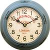 Akizuki Kensington Station Antique Blue Wall Clock, 21.5cm Diameter, Prestige Clock, Round, PSC110AB