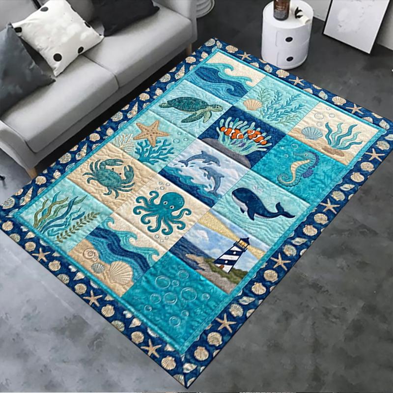 

2025 New Ocean Carpet Rug for Living Room Bedroom Home Sofa Decoration,Kids play Non-slip Floor Mat101 40x60cm( 15x23in )