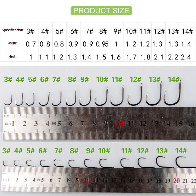 8pcs Sets Fishing Hooks with Barbed Fishing Hooks High-strength Tungsten Steel Hooks Fishing Gear