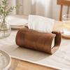 Smooth Extraction Wooden Tissue Storage Box INS Elegant Paper Towel Case Modern Minimalist Table Paper Container Coffee Table