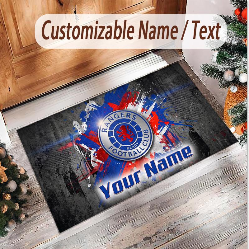 Personalized Crystal Velvet Carpet Rangers FC Pattern Non Slip Floor Rug