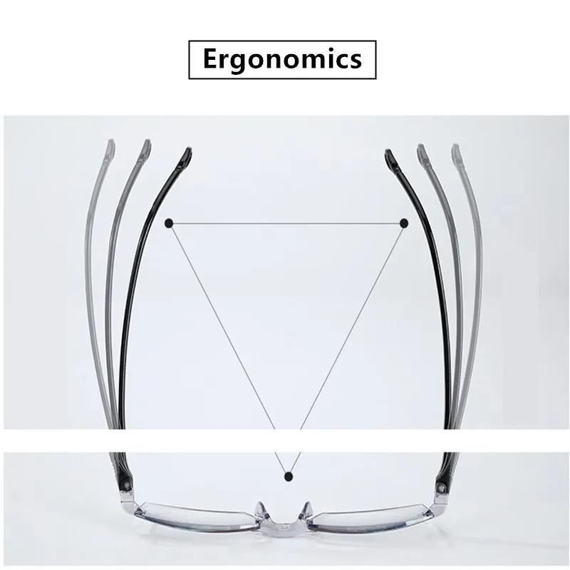 3PCS Frameless Edge Cutting Bifocal Reading Glasses Fashion Ultralight HD Anti Blue Light Presbyopia Glasses for Men and Women