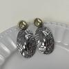 Metal Oval Drop Earrings for Women European And American Style Personality Exaggerated Fashion Daily Jewelry Travel Accessories