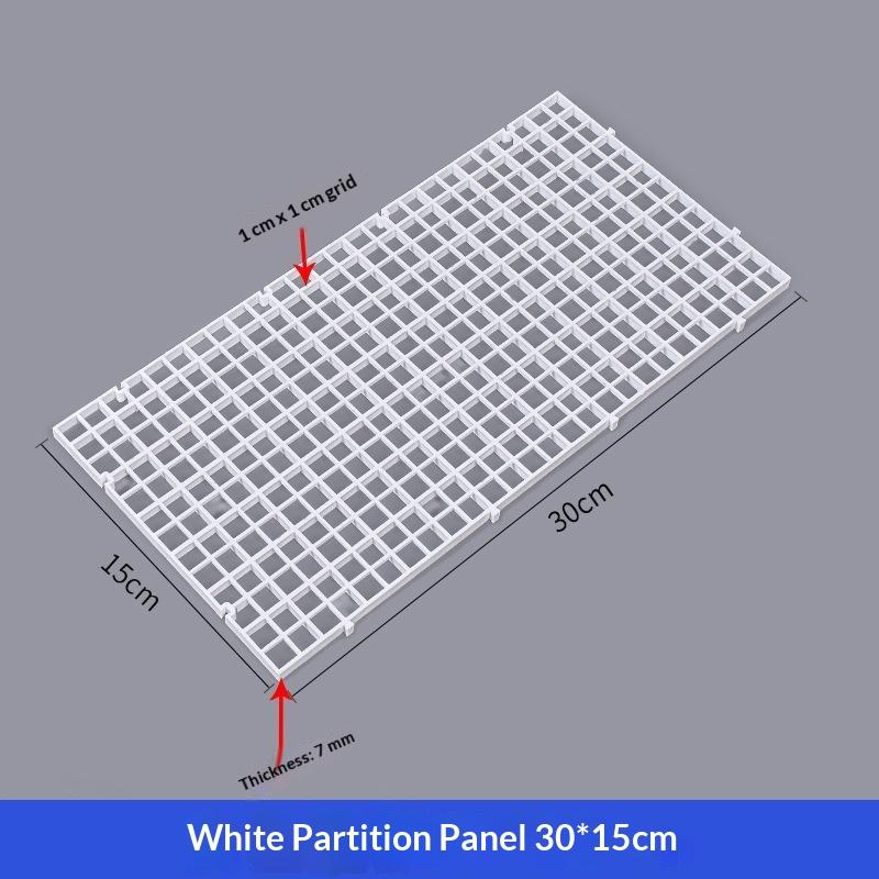1Pcs Multifunctional Isolation Grid Board Plastic Undergravel Bottom Plate Tray Black White Seperator Divider Board Net