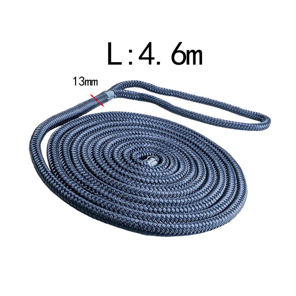 Heavy Duty Dock Line 4.6m/181.10inch Boat Dock Lines for Boat Pontoon Yacht Anchor Rope Marine Mooring Double Braided Rope Nylon