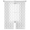 White Geometric Morocco Sheer Curtains for Living Room Modern Voile Curtain Bedroom Tulle Curtains Window Drapes Decor