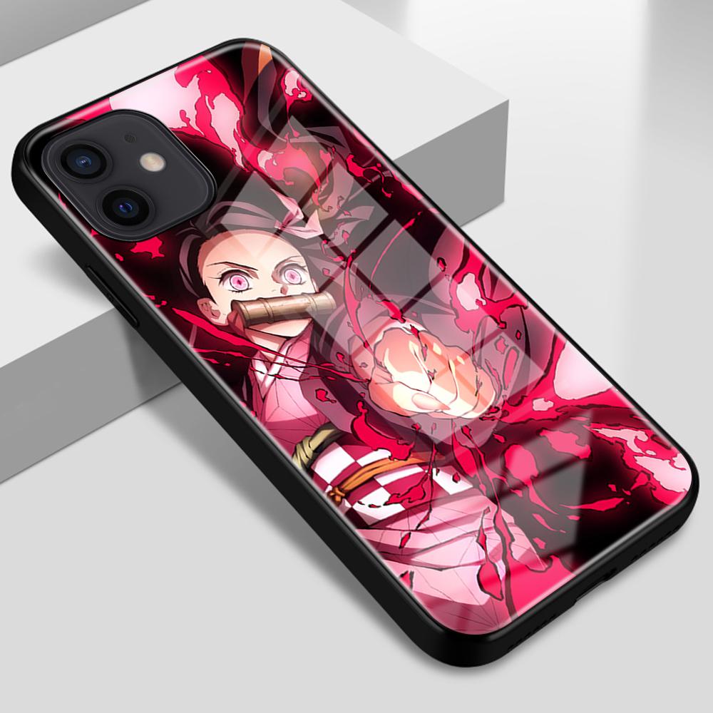 

Чехол для телефона с изображением аниме «Японский убийца демонов» для Iphone 8 7 6 6S 14 Plus X XR XS MAX SE 12 MIni 11 12 13 14 Pro MAX, чехол из закаленного стекла iPhone 14