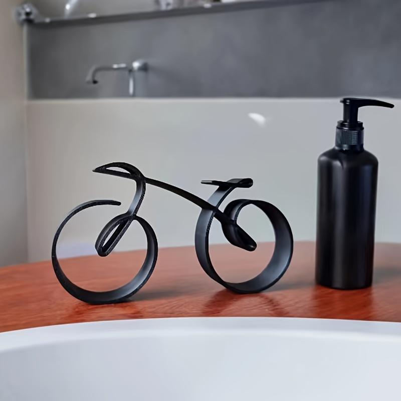 1PC Black Abstract Metal Bicycle Craft Decoration, Metal Bicycle Decoration, Metal Bicycle Handicraft Ornament, Tabletop Ornament