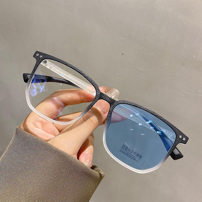 Neue photochrome Brille Anti-Blaulicht Computerbrille Unisex Farbverlauf Rahmen Anti-Augenbelastung Mode für Damen Herren