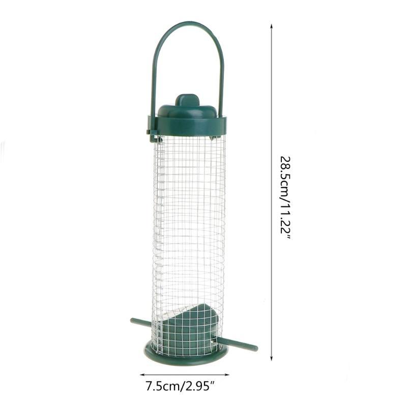  Bird Feeder Metal Mesh Tube Bird Suet Feeders Outdoor Hanging Wild Bird Feeder