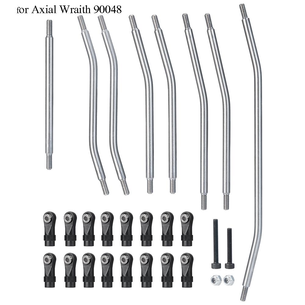 YEAHRUN Metal Suspension Steering Linkage Link Rod with Ball End for Axial Wraith 90018 90048 RR10 1/10 RC Crawler Car Parts