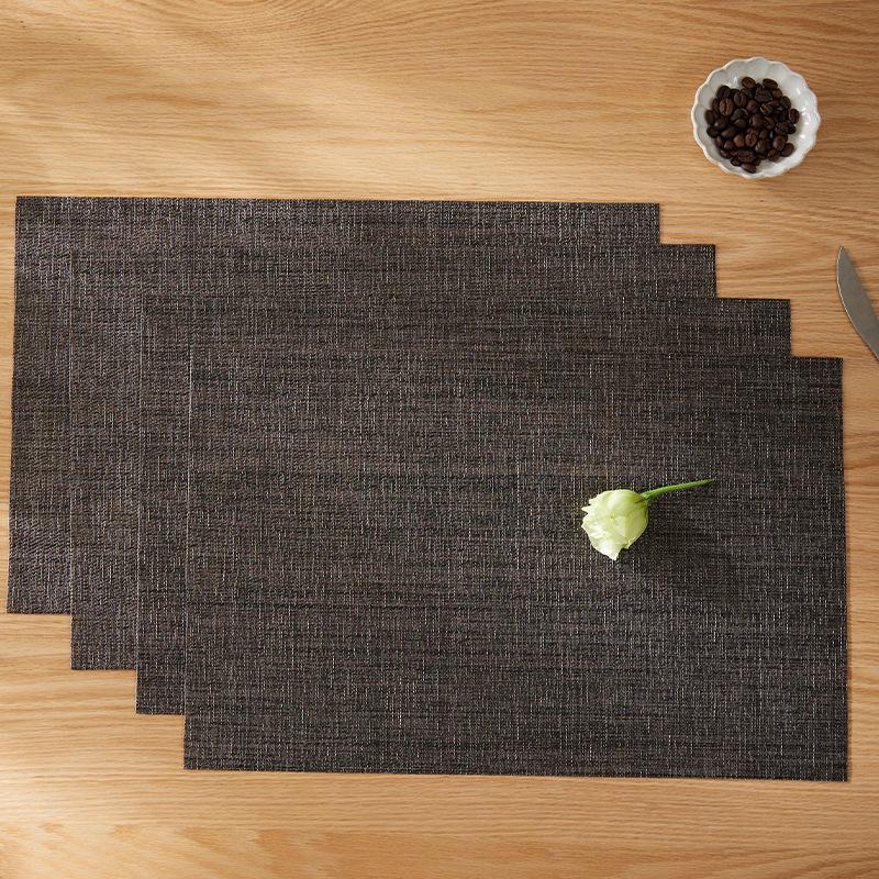 Japanese-style simple placemat Western food mat Household hotel table mat Dining table mat Coaster bowl mat Woven anti-scalding and heat